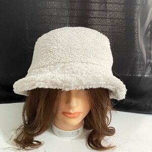 Cozy White Sherpa Bucket Hat
